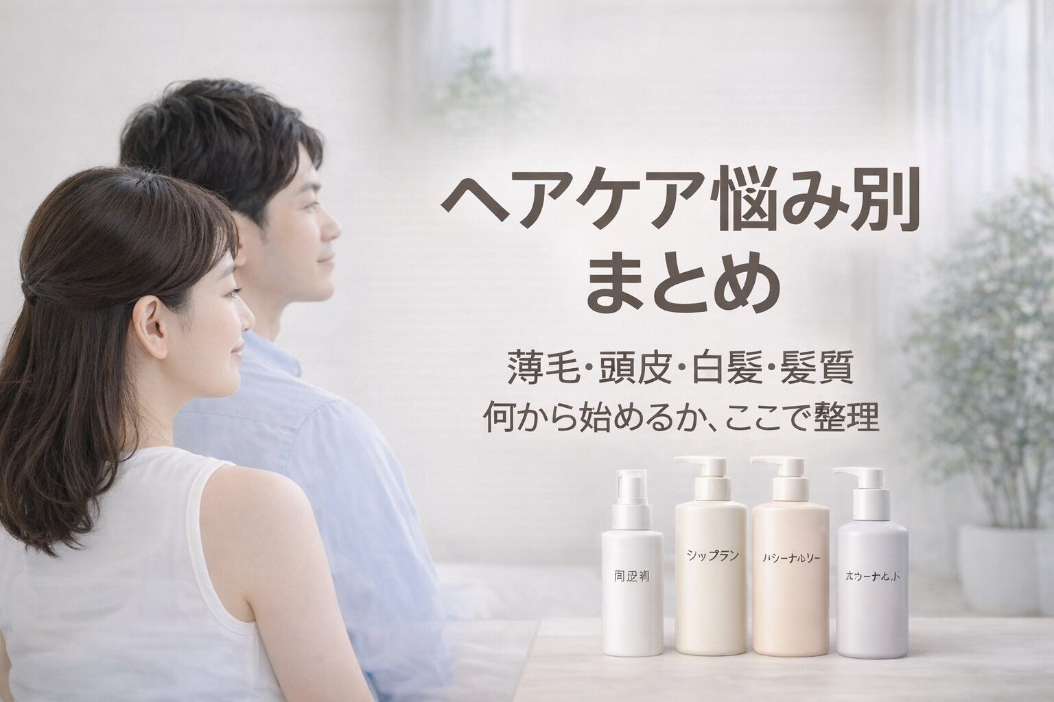 【ヘアケア悩み別まとめ】薄毛・頭皮・白髪・髪質｜何から始めるかがわかる総合ガイド