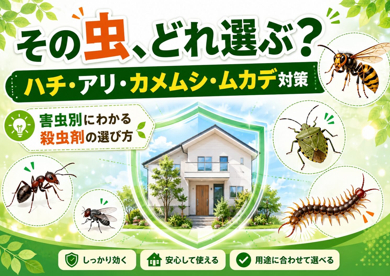 その虫、どの殺虫剤を選べばいい？ハチ・アリ・カメムシ・ムカデ対策を店長目線で解説