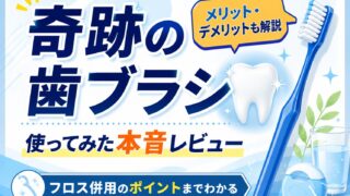 奇跡の歯ブラシを使ってみた感想|デメリットや普通の歯ブラシとの違いも登録販売者が解説