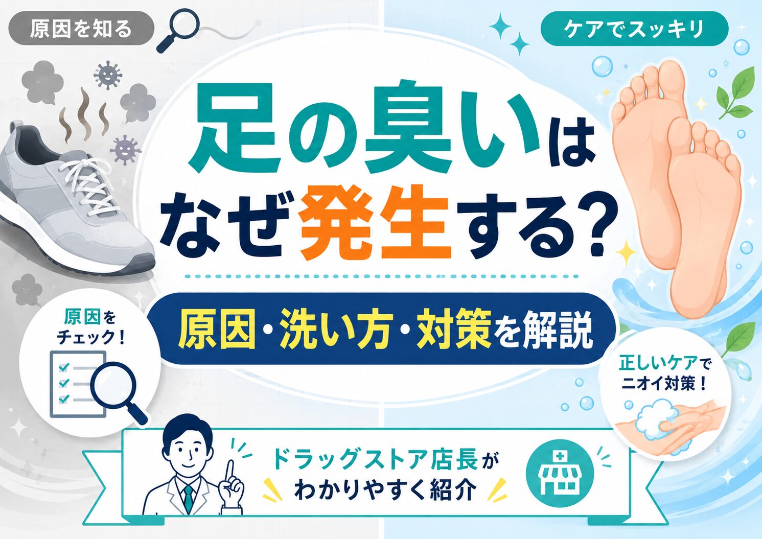 足の臭いはなぜ発生する？原因・洗い方とアニセ薬用石鹸の特徴を解説