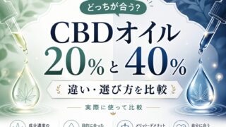 ネイチャーカンCBDオイル20%と40%の違い|両方使った感想と選び方