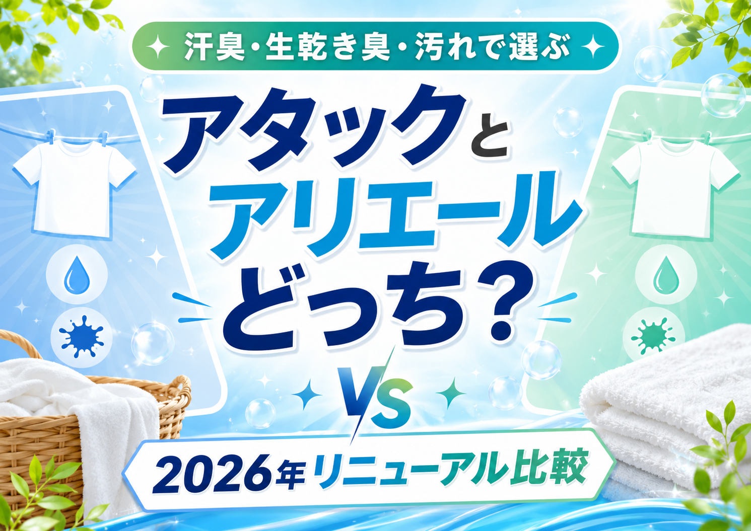 【2026年最新】アタックとアリエールはどっち？リニューアル後の違いをドラッグストア店長が比較